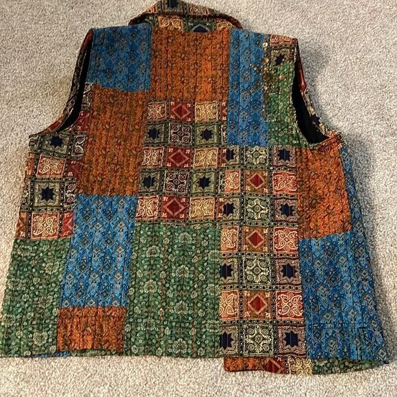 Vintage Chico’s Patchwork Vest - Picture 5 of 6
